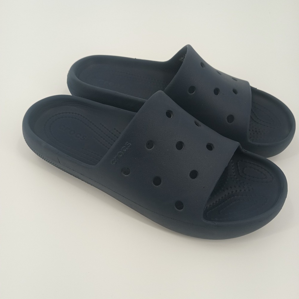 Crocs Classic Slide Navy Blue Mens Size 11 Sandals Slip On 206121-410
